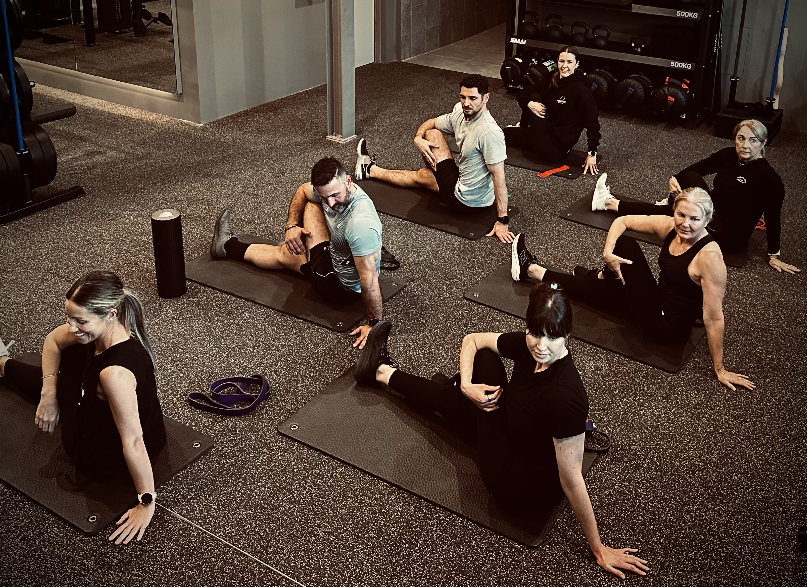 Group stretch class